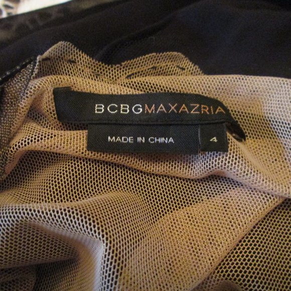 Black Beaded Cocktail Party Dress BCBG Sexy Classy 4 - Picture 8 of 8